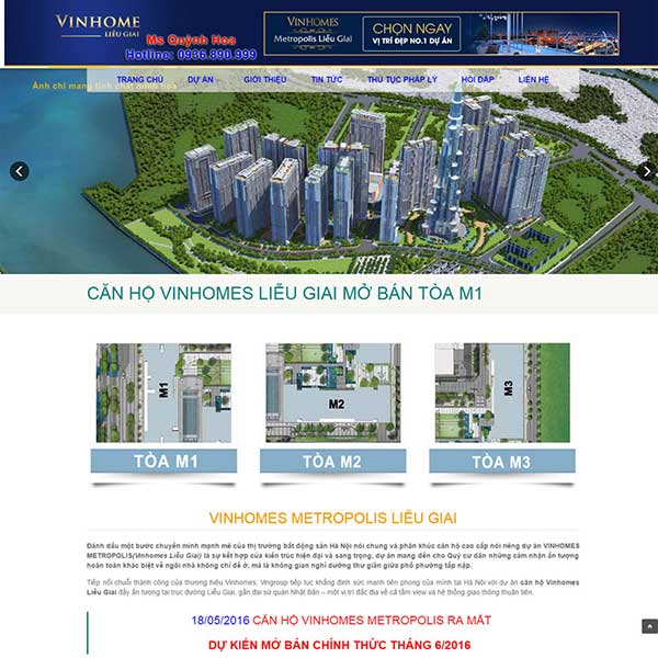 mẫu website bất động sản