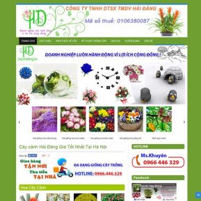 Thiết Kế Website Cây Cảnh Hoa Mẫu SBW16