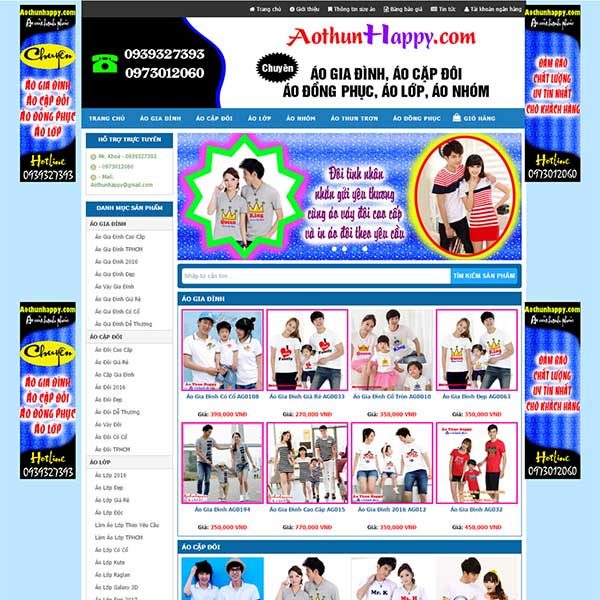 mẫu website cty may đồng phục