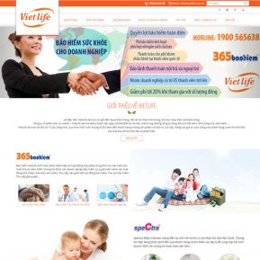 Website Dịch Vụ Bán Bảo Hiểm Vietlife SBW124