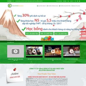 Mẫu Website Du Học Nhật Bản SBW162