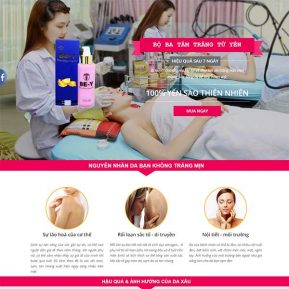 Mẫu Website Tắm Trắng Làm đẹp SBW163