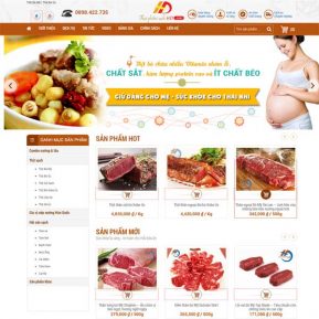 Mẫu Website Thực Phẩm Sạch SBW159