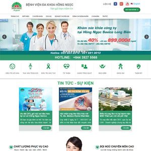 Mẫu Website Bệnh Viện Khách Sạn SBW169