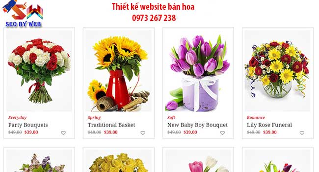 thiết kế website kinh doanh hoa
